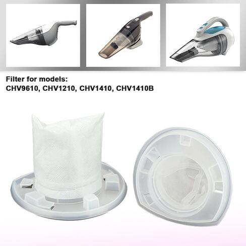 مرشحات الاستبدال لـ Black & Decker VF110 Dustbuster Hand Vacuum Filter Cordless Vacuum CHV1410L Part # 90558113 (4 حزم) in Saudi Arabia