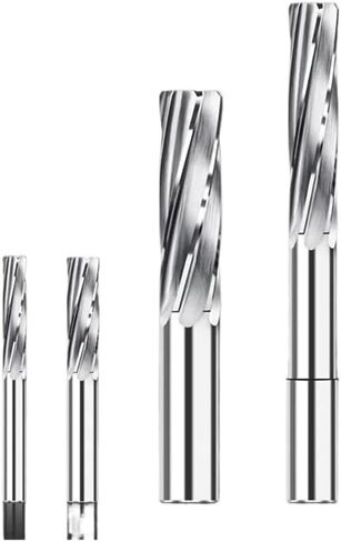ماكينة Reamer Spiral Flute Carbide Carbide Metal Cnc ملاءمة لأداة الألومنيوم المصنوعة من الفولاذ المقاوم للصدأ 1/8 3/16 1/14 5/16 3/8 1/2 (3.968x25x50x4f ، للصلب) in Kuwait