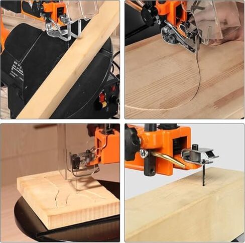 Electric Scroll Saw with Adjustable Speed, Includes Pin & Pinless Blades, for Woodworking and DIY Crafts in Saudi Arabia