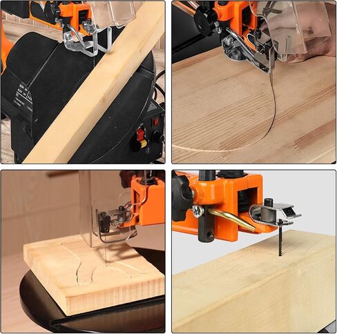 Electric Scroll Saw Adjustable Speed with Pin & Pinless Blades, Wide Throat for Wood DIY Projects in Saudi Arabia