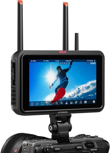 Atomos Ninja TX 5.2 "كاميرا إلى حزمة شاشة/مسجل سحابة مع بطارية Atomos 5200mAh لشاشات/مسجلات Atomos ، شاحن Watson Compact AC/DC لبطاريات L&M Series in Saudi Arabia