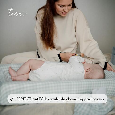 Baby Wipes Cover – Universal Size, One Size Fits All Wipes Packages | Muslin Cotton Tissue Cover for Nursery, Diaper Bag & Changing Table, Station | Gingham & Neutral Patterns (Cream) in Kuwait