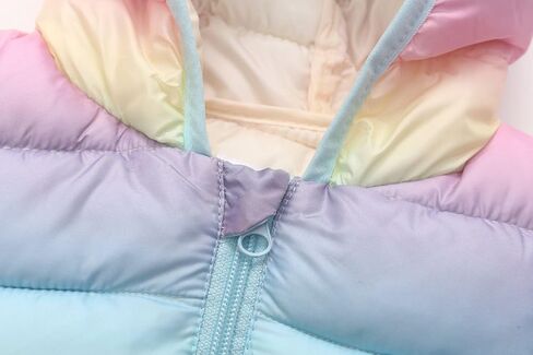 AIWUHE Baby Puffer Jacket Hooded Light Winter Coats Bear Ears Zipper Up Down Coats Outwear for Toddler Boys Girls 6M-4T in Saudi Arabia