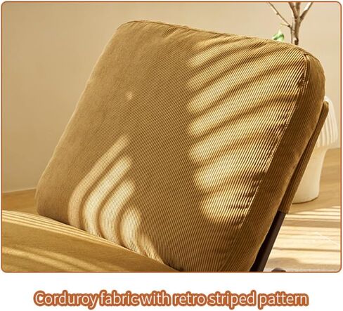 Comfortable Glider Rocking Chair, Upholstery Glider Chair, Solid Wood Frame, Perfect for Multiple Settings Accent Reading Chair for Bedroom,Living Room,Nursery (Orange) in Saudi Arabia
