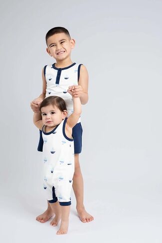 MONICA + ANDY Unisex Baby Organic Racerback Shortall in Saudi Arabia