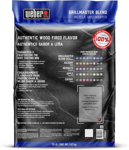 Weber Grillmaster Blend All-Natural Hardwood Pellets for Wood Pellet Grills, 20 lb Bag in Saudi Arabia