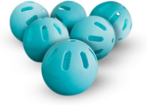 202 Popper Plastic Baseballs ، مصنوعة من مواد مقاومة للانتعاش والارتداد ، وممارسة التمارين المثالية للبيسبول وضرب الكرة (12 كرات تدريب على البيسبول) in Kuwait