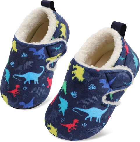 Joinfree Toddler Slippers Boys Girls Alemable House Shoes حافي حافي القدمين مع مطاط وحيد الطفل الراحة الدافئة في الخارج حذاء المشي في الهواء الطلق in Kuwait