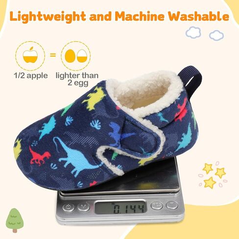 Joinfree Toddler Slippers Boys Girls Alemable House Shoes حافي حافي القدمين مع مطاط وحيد الطفل الراحة الدافئة في الخارج حذاء المشي في الهواء الطلق in Kuwait