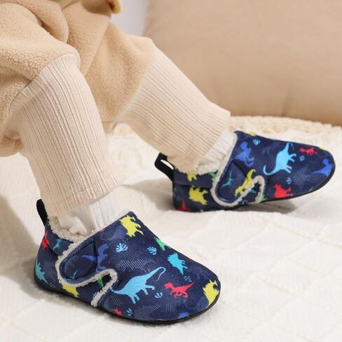Joinfree Toddler Slippers Boys Girls Alemable House Shoes حافي حافي القدمين مع مطاط وحيد الطفل الراحة الدافئة في الخارج حذاء المشي في الهواء الطلق in Kuwait
