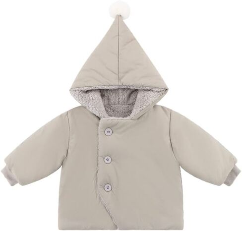 Baby Girl Winter Fleece Jacket Toddler Boy Puffer With Hood Coat Infant Clothes in Kuwait