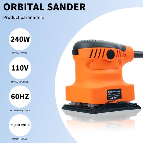5 بوصة Sander 2AMP (240W) ، 11000 دورة في الدقيقة أداة صنفرة مدارية عشوائية ، 5 بوصات طقم صنفرة كهربائية ، 20 قطعة من الصنف in Kuwait