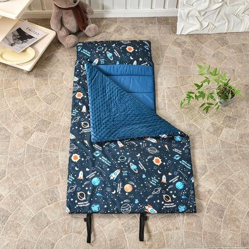 MWMWM Toddler Nap Mat with Removable Pillow and Blanket for Boys Girls Kids for Daycare, Preschool Travel Camping in Saudi Arabia