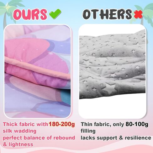Thick Toddler Nap Mat with Pillow - Lightweight & Portable Toddler Sleeping Bag for Kids Boys Girls Aged 1~5 Daycare Preschool Travel in Saudi Arabia