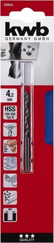 4mm HSS Metal Drill Bit, DIN 338, Rolled, 118° Point Angle, Universal in Saudi Arabia