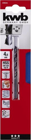 4mm HSS Metal Drill Bit, DIN 338, Rolled, 118° Point Angle, Universal in Saudi Arabia