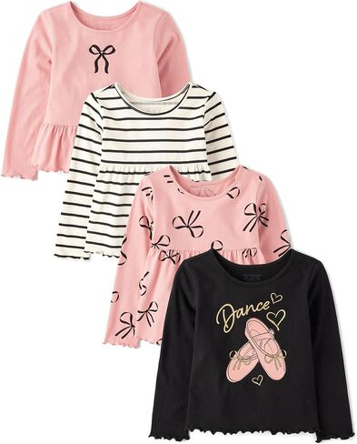 The Children's Place Baby Girls' and Toddler Assorted Long Sleeve Knit Shirts in Saudi Arabia