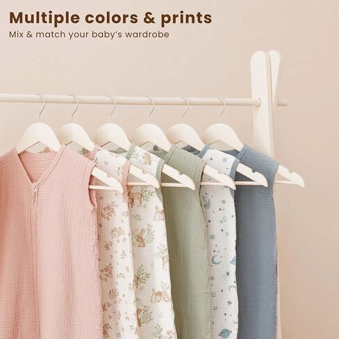 Konssy Muslin Baby Sleep Sack 12-18 Months 0.8 TOG, 2 Pack 100% Cotton Wearable Blanket for Babies, 2-Way Zipper Breathable Sleeping Sack Infant Toddler Essentials for Girls and Boys (Blossom, Pink) in Kuwait