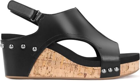 PARTY Women's Wedge Sandals With Buckle Ankle Strap for Dressy Summer in Saudi Arabia