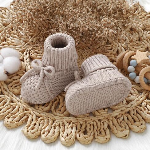 أحذية حديثي الولادة محبوكة جوارب الأطفال يدوي الكروشيه متماسكة الأولاد الفتيات in Kuwait