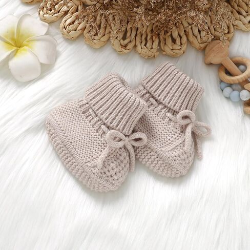 أحذية حديثي الولادة محبوكة جوارب الأطفال يدوي الكروشيه متماسكة الأولاد الفتيات in Kuwait