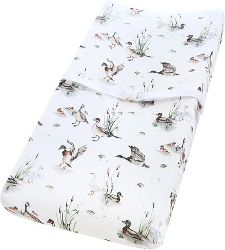 Lifetree Masslin تغيير غطاء وسادة للبنات Baby Girls ، 70 ٪ Viscose من الخيزران و 30 ٪ من القطن ، و 16 "× 32" أغطية وسادة الجدول حفاضات ، وألواح الوسادات المتغيرة الناعمة ، ونمط مالارددوك in Kuwait