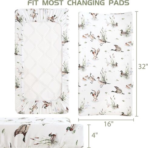 Lifetree Masslin تغيير غطاء وسادة للبنات Baby Girls ، 70 ٪ Viscose من الخيزران و 30 ٪ من القطن ، و 16 "× 32" أغطية وسادة الجدول حفاضات ، وألواح الوسادات المتغيرة الناعمة ، ونمط مالارددوك in Kuwait