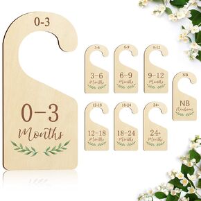 Wooden Baby Closet Dividers for Baby Clothes Organizer,Colorful Baby Closet Organizer For Nursery Decor,Baby Clothes Dividers For Closet Size Hangers for New Mom Dad Parents in Kuwait