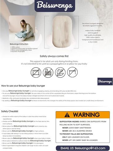 Baby Lounger - Snuggle Me Indist Lounger for Newborns | وسادة وقت مستيقظ ، ناعمة ومحمولة ، هدية أساسية- أبيض (شملت غطاء التسكع) in Kuwait