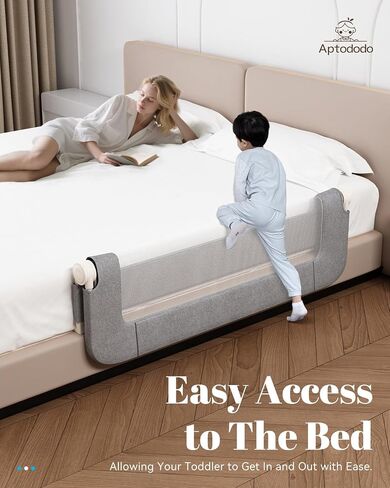 Upgraded Bed Rails for Toddlers with U-Shape Base, 33" Toddler Bed Rails with More Stable and Secure, Suitable for Crib, Twin Bed, High/Low Mattresses, Box/Platform Bed(White) in Saudi Arabia