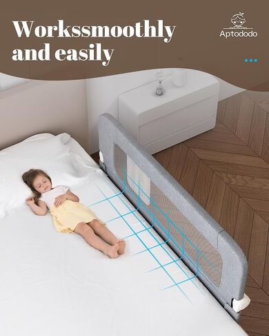 Upgraded Bed Rails for Toddlers with U-Shape Base, 33" Toddler Bed Rails with More Stable and Secure, Suitable for Crib, Twin Bed, High/Low Mattresses, Box/Platform Bed(White) in Saudi Arabia