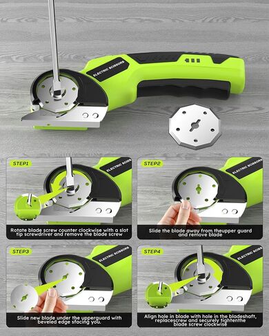 Cordless Electric Scissors, 4.5V Cardboard Cutter with Safety Lock and 2 Blades,Rechargeable Box Cutter for Fabric,Plastic, Gifts for Men,Women in Saudi Arabia