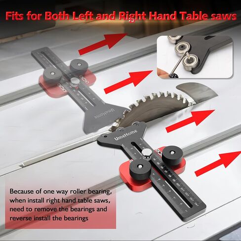 Thin Rip Jig Table Saw Jig Guide, Repetitive Narrow Strip Cuts 3 Pulleys Woodworking Tools, Fits for 3/8"x3/4" U Slot & 1/4"x3/8" T Slot in Saudi Arabia