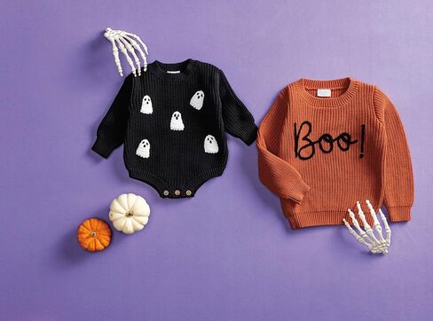 Mud Pie Kids Baby Boy Halloween Ghost Sweater Bubble in Saudi Arabia