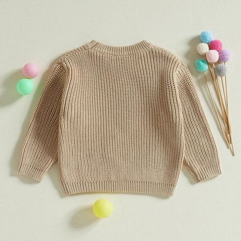 Baby Boy Girl Knit Sweater Fall Winter Clothes Toddler Infant Golf Birthday Outfits Chunky Warm Pullovers Knitwear in Saudi Arabia