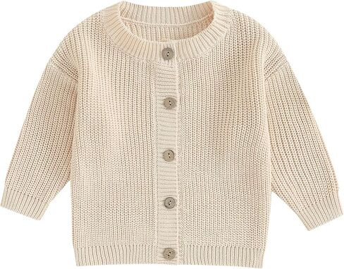 Kupretty Toddler Baby Boy Boy Cardigan Sweater Fall Winter Clothes Infant Chunky Conbated Button أسفل سترة متماسكة in Saudi Arabia