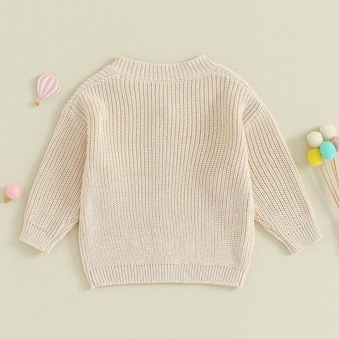 Kupretty Toddler Baby Boy Boy Cardigan Sweater Fall Winter Clothes Infant Chunky Conbated Button أسفل سترة متماسكة in Saudi Arabia