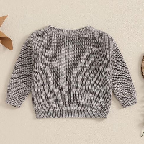 fhutpw Baby Boy Girl Pullover Sweater 3 6 12 18 Months Knit Clothes Unisex Toddler 2T 3T 4T Fall Winter Warm Long Sleeve Tops in Saudi Arabia