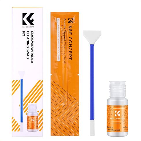 K & F Concept 2-1 24mm Flaf Frame Cleaning مسحة ، مسحة تنظيف عدسة الكاميرا ، مع منظف مستشعر 20 مل ، CMOs DSLR Digital Camer in Kuwait