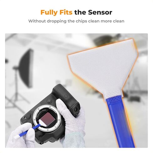 K & F Concept 2-1 24mm Flaf Frame Cleaning مسحة ، مسحة تنظيف عدسة الكاميرا ، مع منظف مستشعر 20 مل ، CMOs DSLR Digital Camer in Kuwait