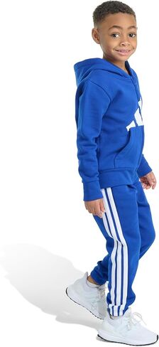 adidas Baby Boys 2-piece Long Sleeve Essential Big Logo Fleece Jacket & Jogger Set in Kuwait