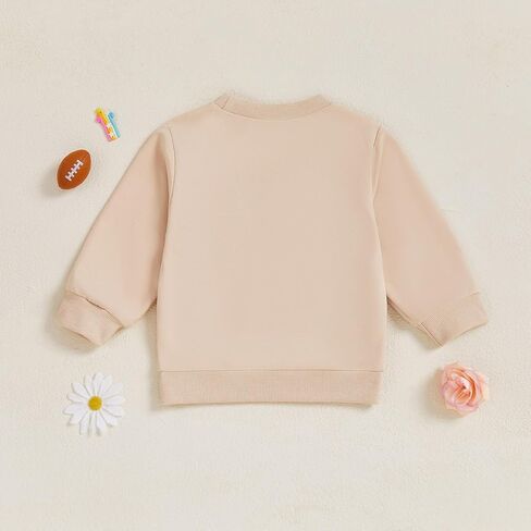 Baby Boys Girls Fall Football Sweatshirt Sunday Funday Rugby Theme Crew Neck Pullover For Infant Toddler Kids in Kuwait