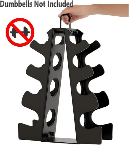 Weight Rack for Dumbbells(Dumbbells not included), EXBTOKA Compact A-Frame Dumbbell Rack Stand Only, Dumbbell Rack with Handle, for Home Gym Workout in Kuwait