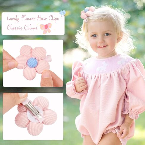 CÉLLOT Flower Hair Clips,10 Pcs Non-Slip Flower Bows Alligator Clips Hair Accessories for Girls Toddlers Teens and Women in Kuwait