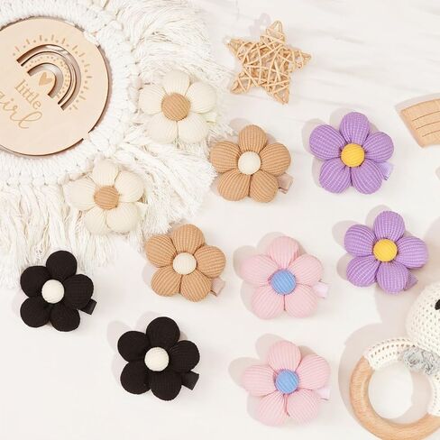 CÉLLOT Flower Hair Clips,10 Pcs Non-Slip Flower Bows Alligator Clips Hair Accessories for Girls Toddlers Teens and Women in Kuwait
