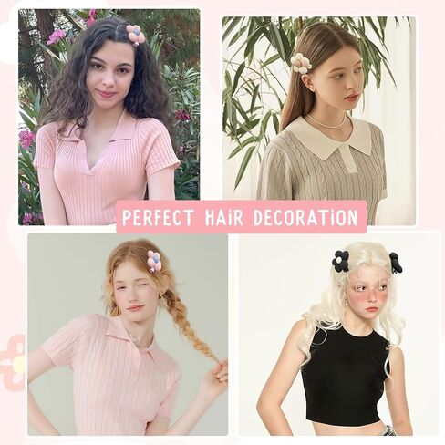 CÉLLOT Flower Hair Clips,10 Pcs Non-Slip Flower Bows Alligator Clips Hair Accessories for Girls Toddlers Teens and Women in Kuwait