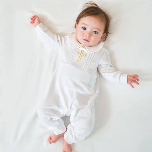 Baby Boy Girl Baptism Outfit Infant Christening Outfit with Shoes & Socks 5Pcs in Kuwait