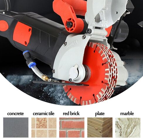 ZXMOTO Wall Groove Cutting Machine +Carry Box 110V 4800W,With 5 PCS Saw Blades Wall Slotting Machine Electric Wall Chaser for Brick Granite Marble Concrete 42MM Cutting Width/41MM Cutting Depth in Saudi Arabia
