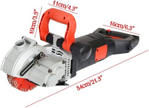 ZXMOTO Wall Groove Cutting Machine +Carry Box 110V 4800W,With 5 PCS Saw Blades Wall Slotting Machine Electric Wall Chaser for Brick Granite Marble Concrete 42MM Cutting Width/41MM Cutting Depth in Saudi Arabia