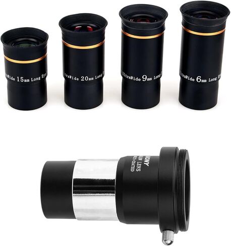 SVBONY Telescope Eyepiece Fully Multi Coated 1.25 inches Telescope Lens 66 Degree Ultra Wide Angle Bundle with Barlow Lens 2X, 1.25 inch Barlow Lens with Multi Coated, Telescope Accessories in Saudi Arabia